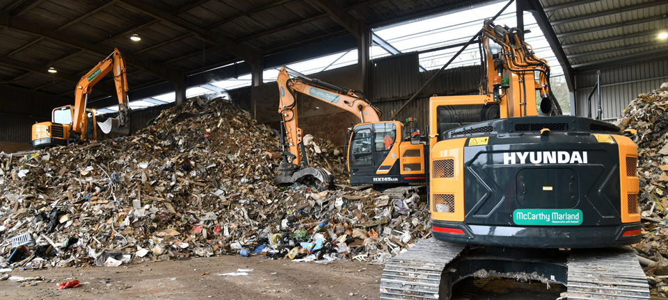 Waste Recycling McCarthy Marland with Hyundai machines