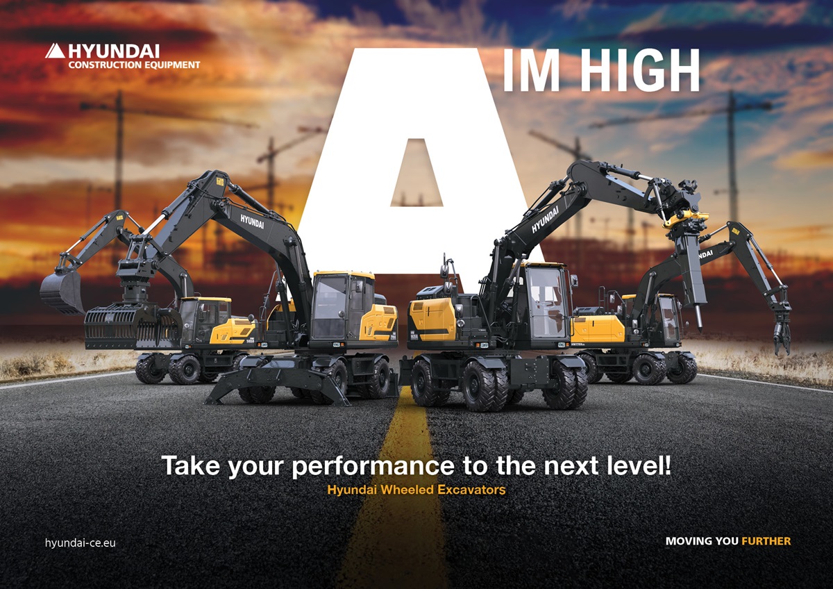 New A-series Wheeled excavators on the high-way