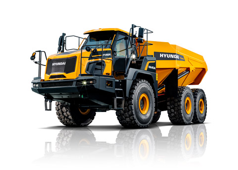 Dúmper rígido Hyundai HA45A, imagen de estudio