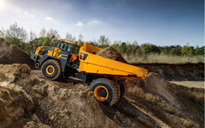 HA45A 4x4 Articulated Dump Truck being articulation on site