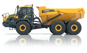 Hyundai HA45A knikdumper zijaanzicht