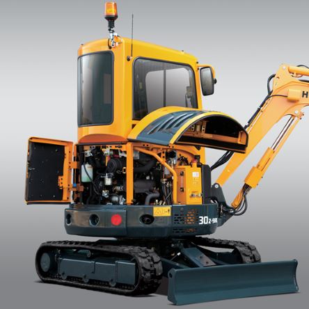 Whit Hyundai compact excavators, you'll find it easy to make maintenance part of your routine.