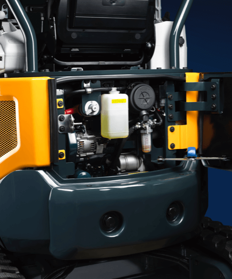 HX17A Z compacte graafmachine wordt onderhouden