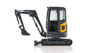 Hyundai Mini Excavator HX30A Z White Background