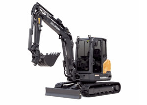 HX55A CR Compact Excavator White Backround