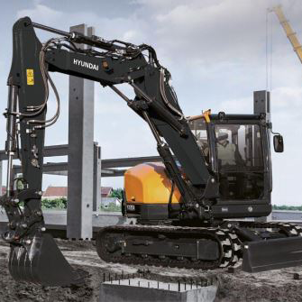 pluma de dos piezas de la excavadora compacta hx85a