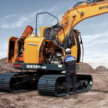 Hyundai Crawler Excavators: Built for easy maintenance