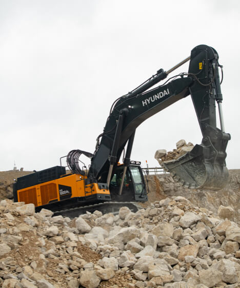 HD Hyundai HX1000A L 100tn excavator quarry 