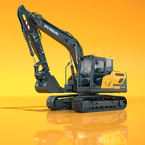 The steel cabin frame of the HX140AL crawler excavator