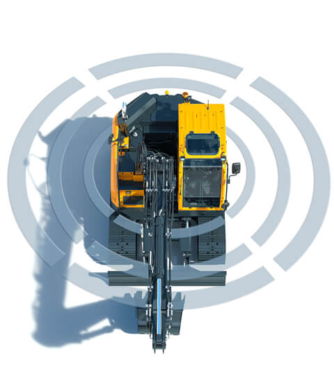 Hyundai HX145A LCR Escavatore cingolato Vista dall'alto