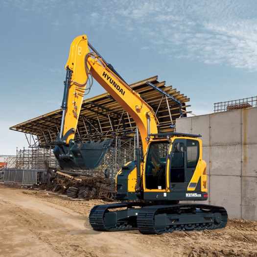 Hyundai hx145lcr in the field