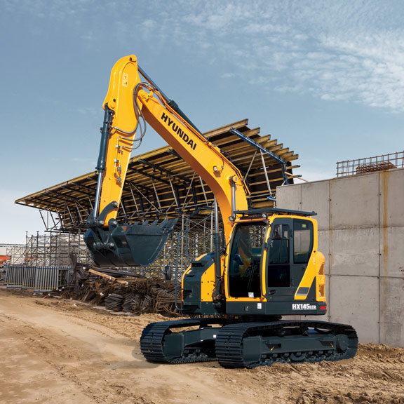 Hyundai hx145lcr in the field