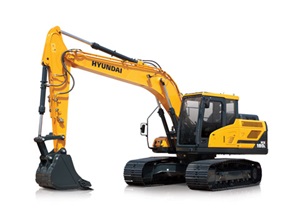 Hyundai HX180L-tracked excavator studio image