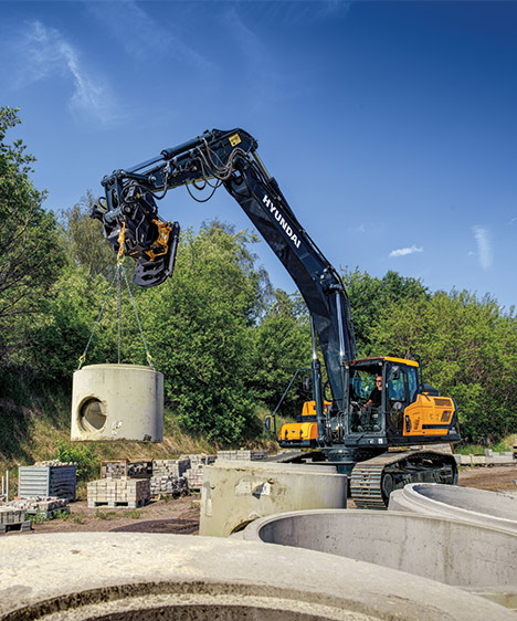 HX300A L 30-tonne excavator lifting pipe segment
