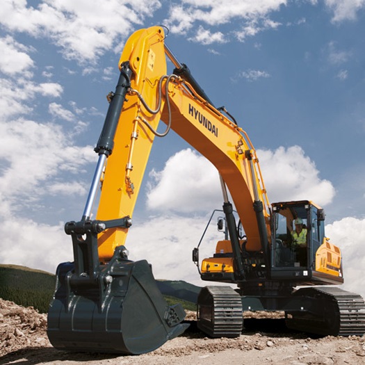 HX380 Tracked excavator in the field