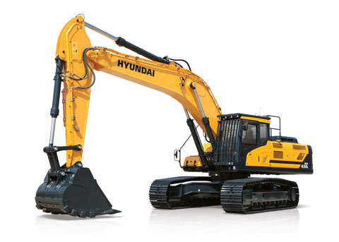 Hyundai HX430L Crawler excavator studio image