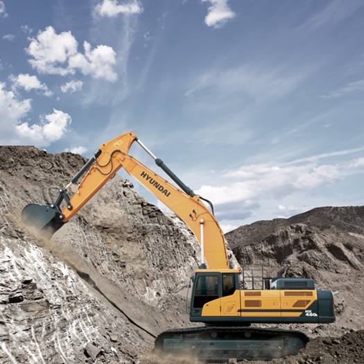HX480L crawler in the quarry