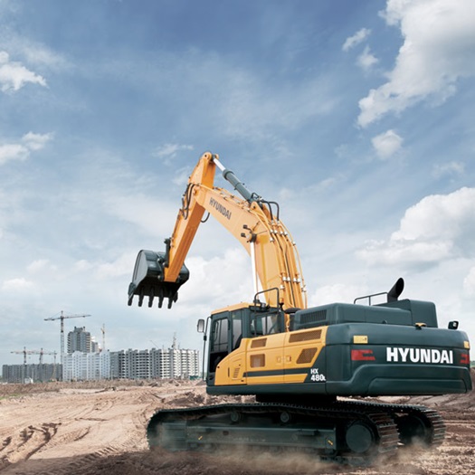 Hyundai HX480L in the construction site