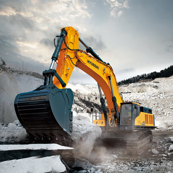 Hyundai HX900L in de steengroeve
