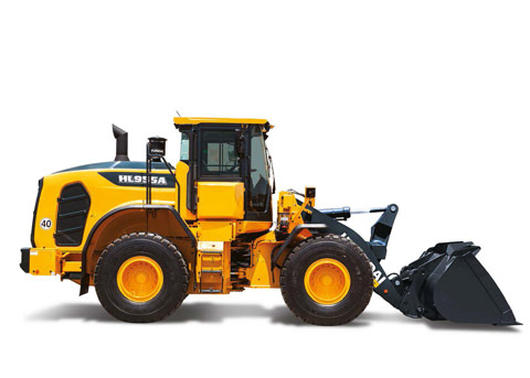 HD Hyundai HL955A su sfondo bianco