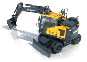Hyundai HW150A CR Escavatore gommato studio shot