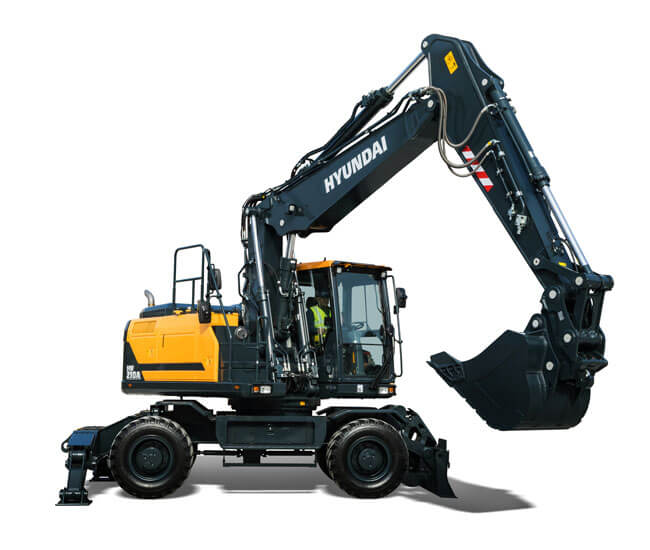Studioafbeelding Hyundai HW210A mobiele graafmachine