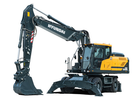 Studioafbeelding Hyundai HW210A mobiele graafmachine